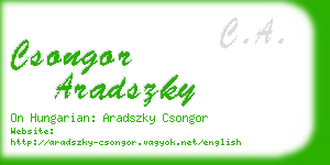 csongor aradszky business card